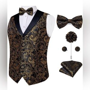Mens Paisley Vest Ensemble | Size XL | New in Package